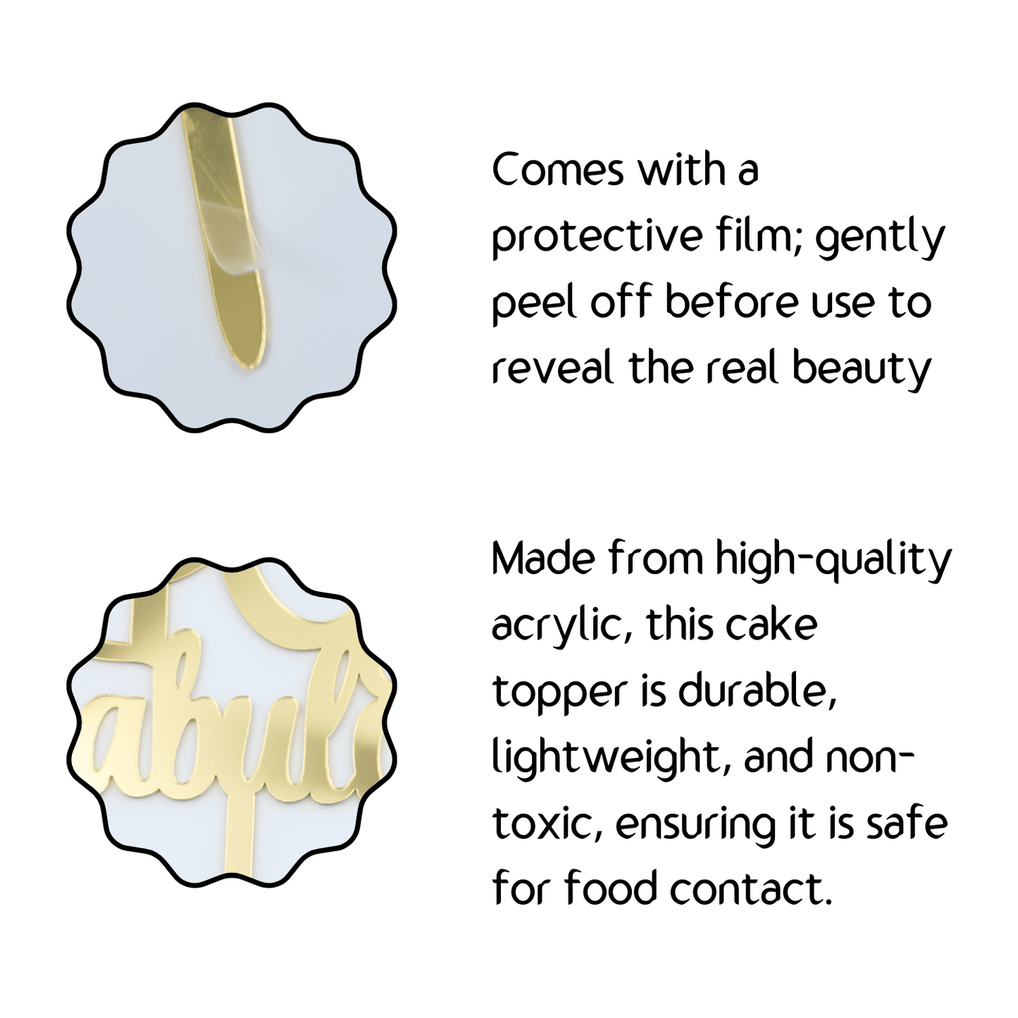 40 Fabulous Cake Topper - Gold