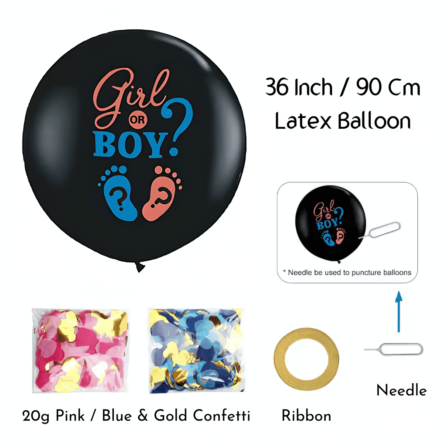 Gender Reveal 36" Balloon Kit
