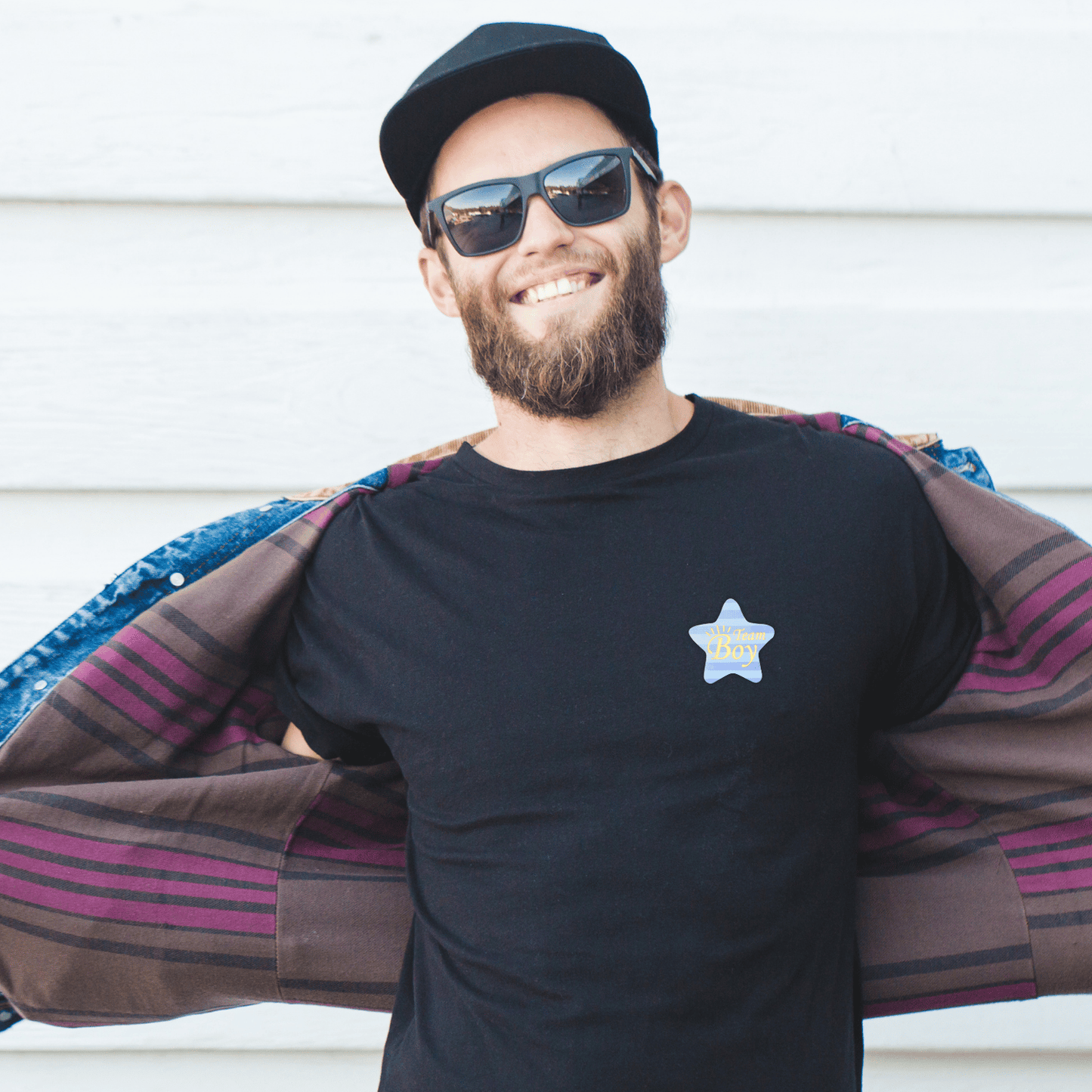 48Pcs Team Boy/Team Girl Gender Reveal Sticker Set