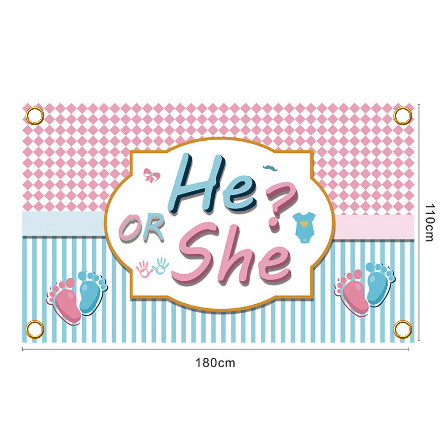 He? Or She?" Gender Reveal Backdrop