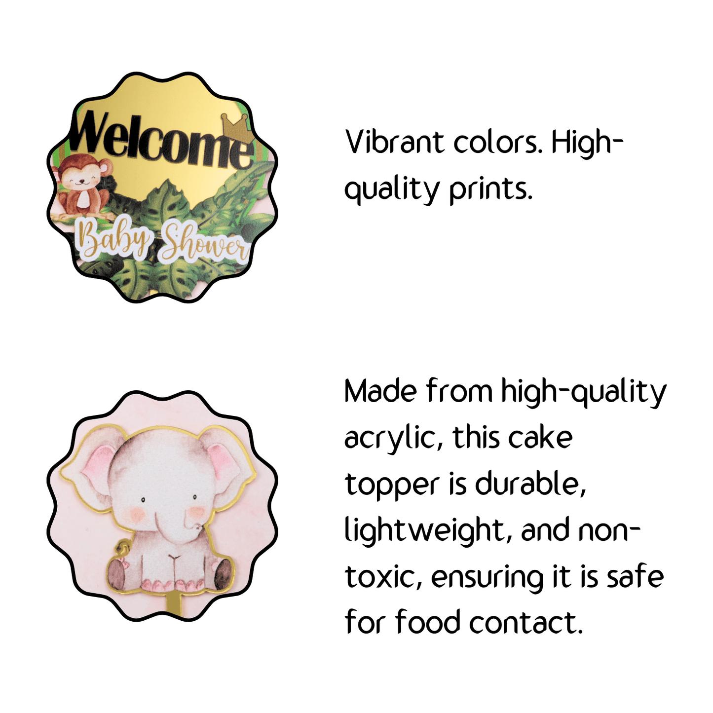 Jungle Safari 7-Piece Cake and Cupcake Topper Set