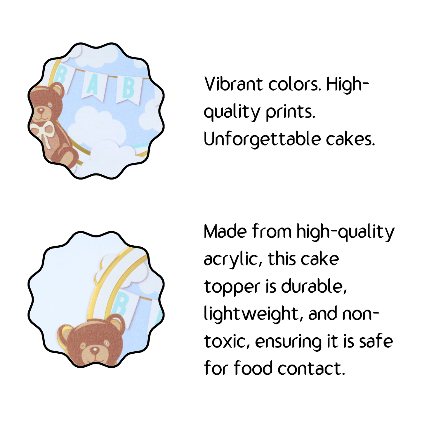 BABY Teddy Bear Cake Topper