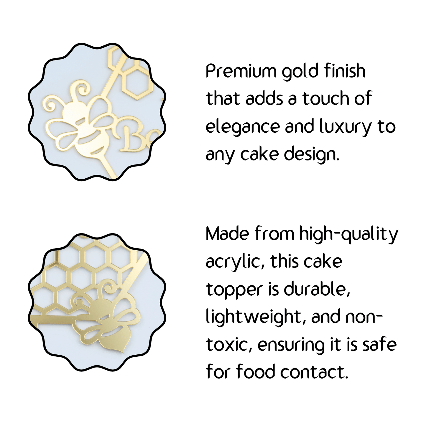 Happy Bee-day Cake Topper