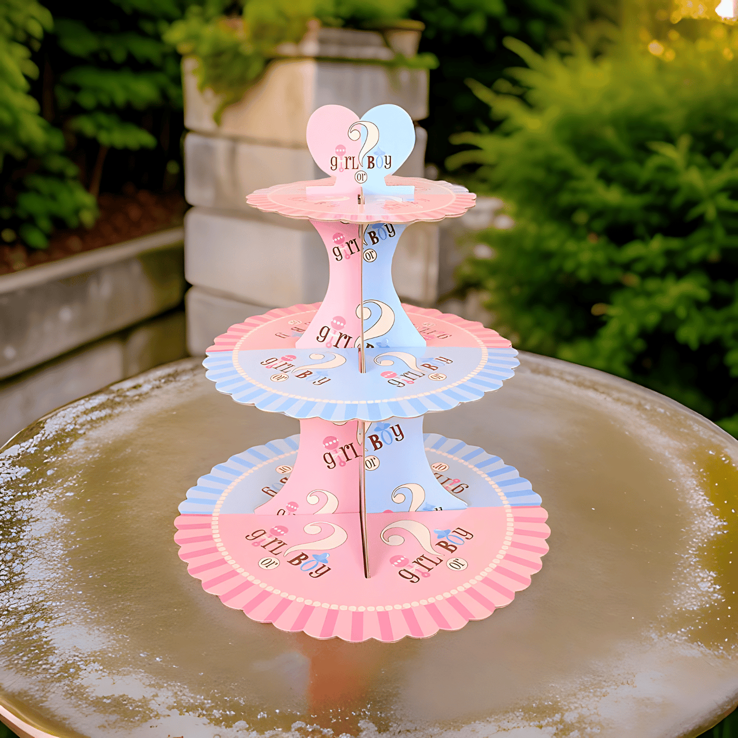Cupcake Stand - Gender Reveal Decorations