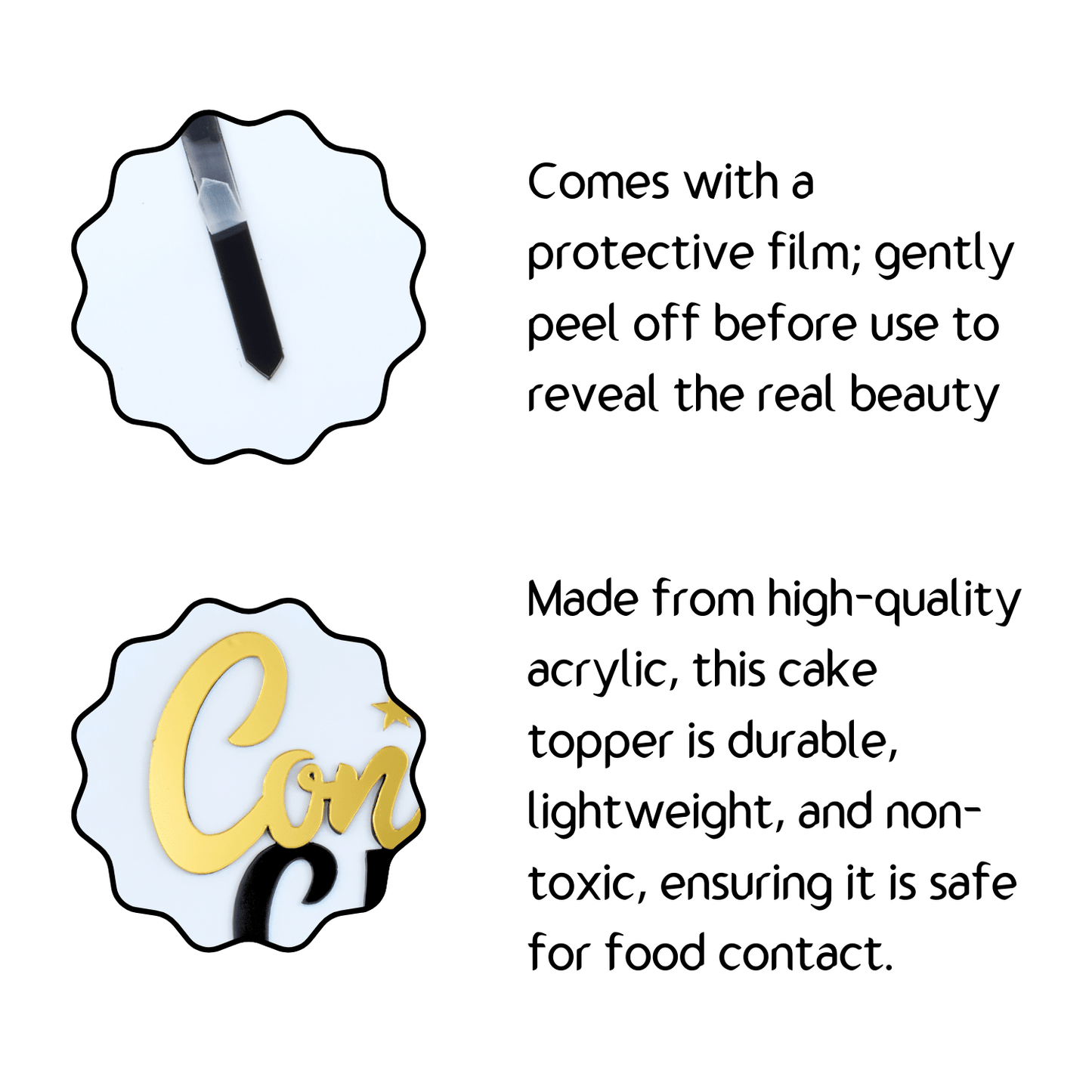 Congrats Grad Cake Topper with Starburst