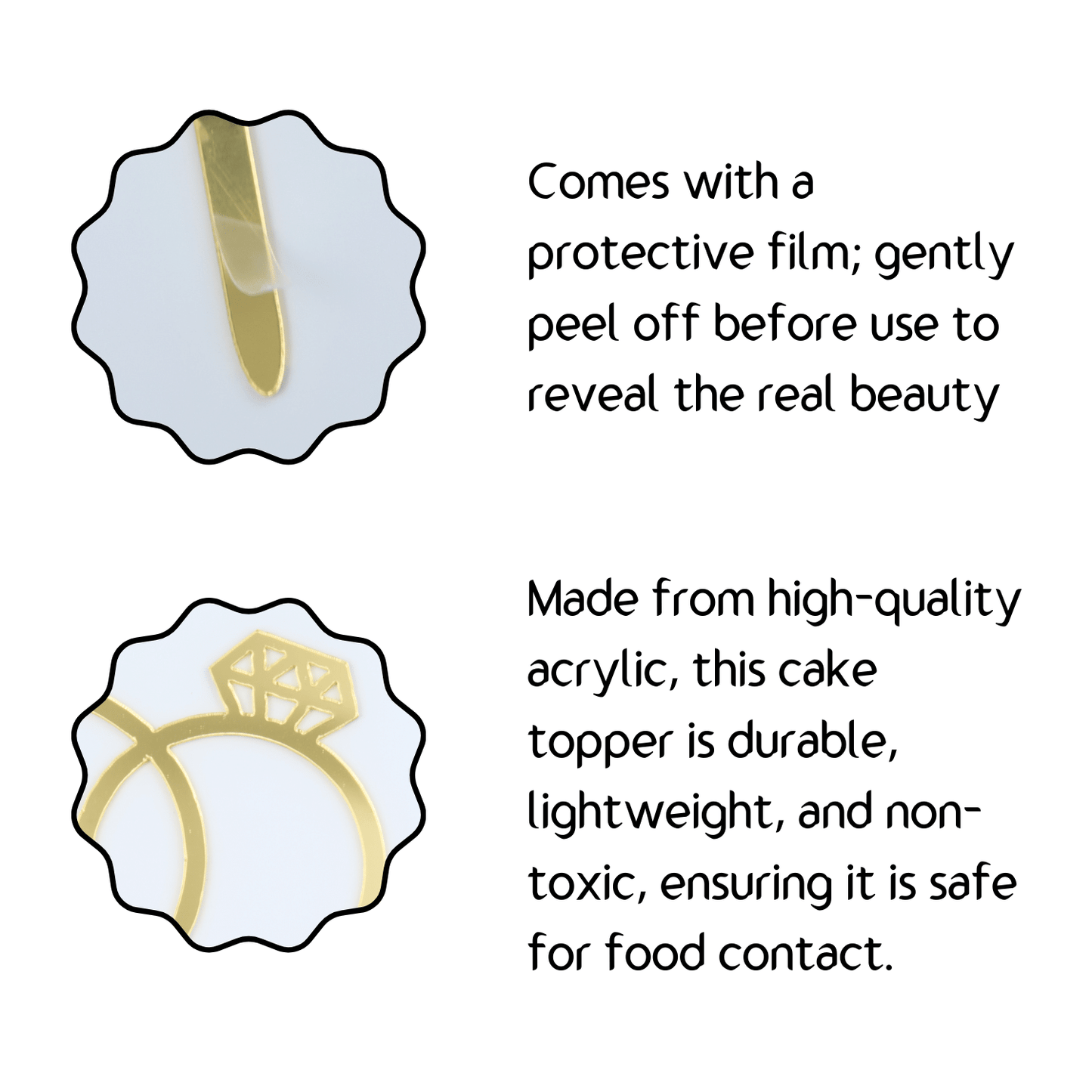 Wedding Rings Cake Topper