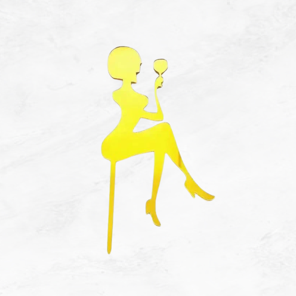 Princess Silhouette High Heels Lady - Glass (Gold)