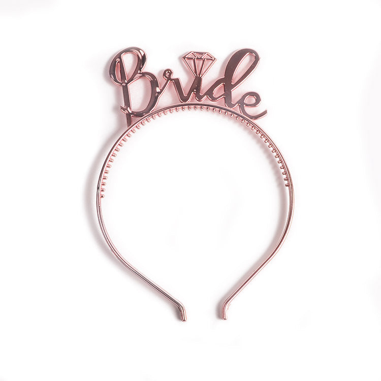 Bride Headband - Rose Gold