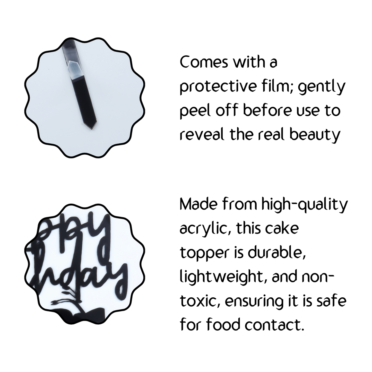 Happy Birthday Cruiser Motorcycle Cake Topper