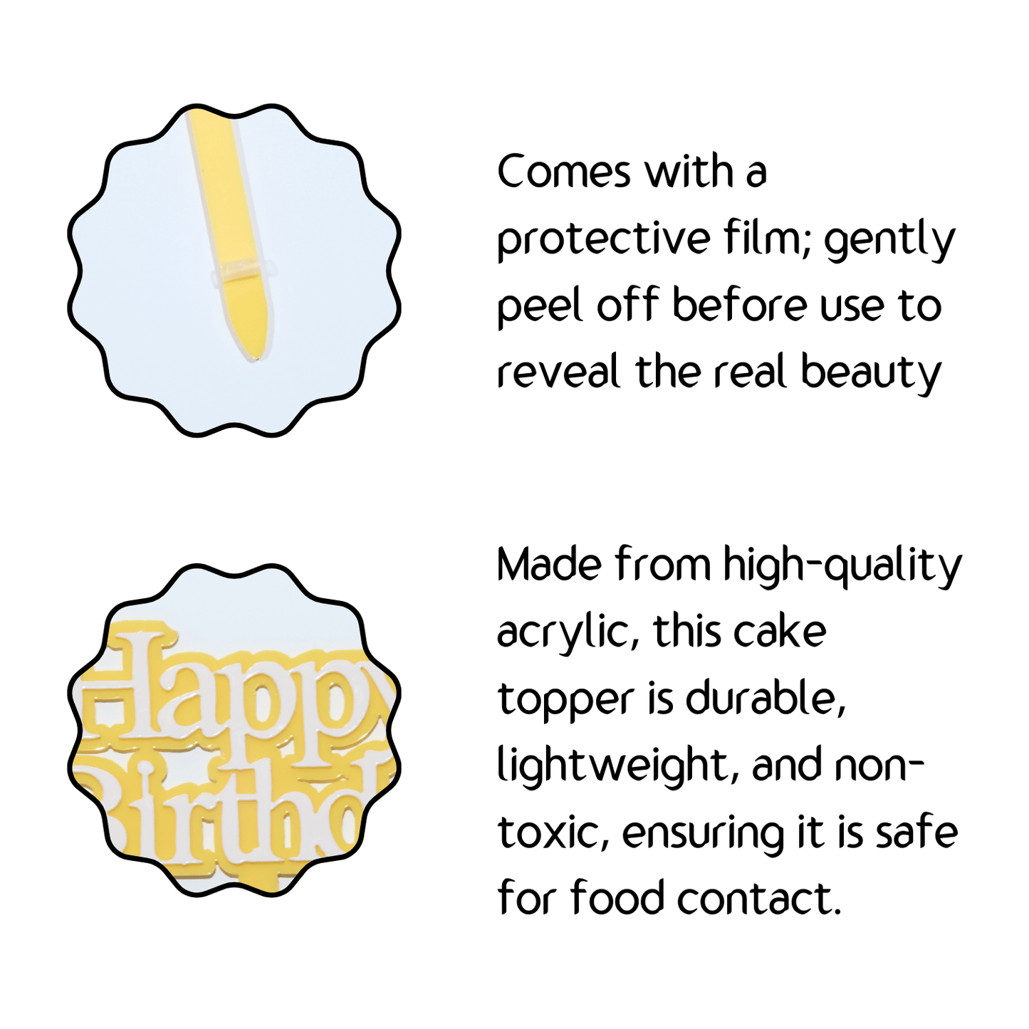 Double Layer Floral Cake Topper