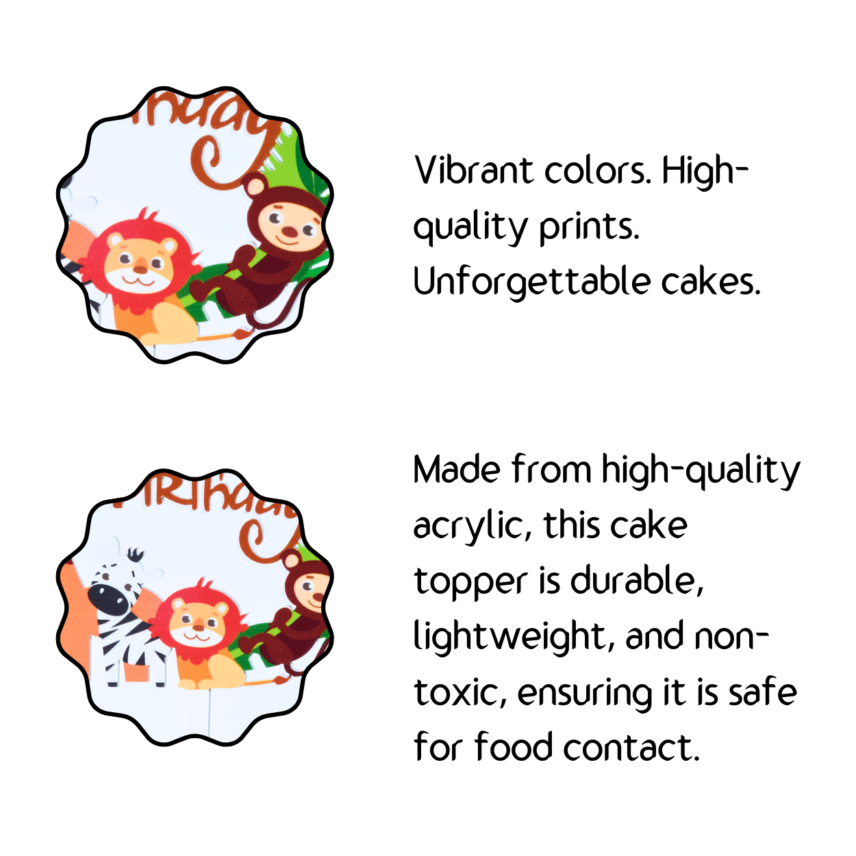 Jungle Safari Animal Cake Topper