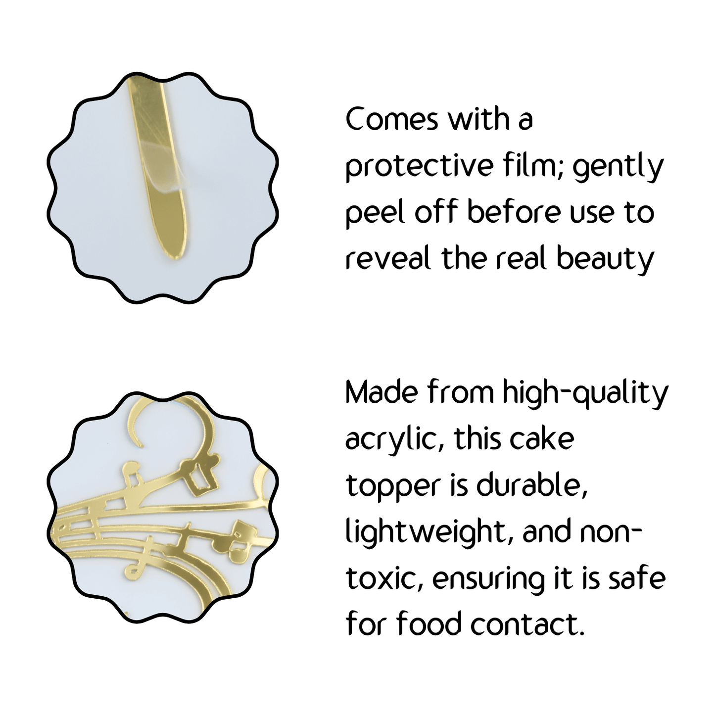 Happy Birthday Musical Notes Cake Topper