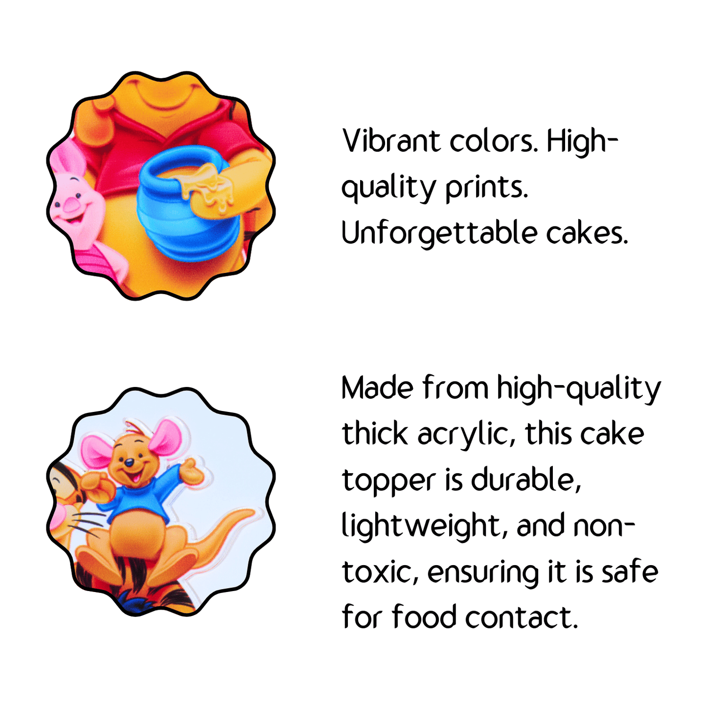 Winnie the Pooh and Friends Acrylic Cake Topper