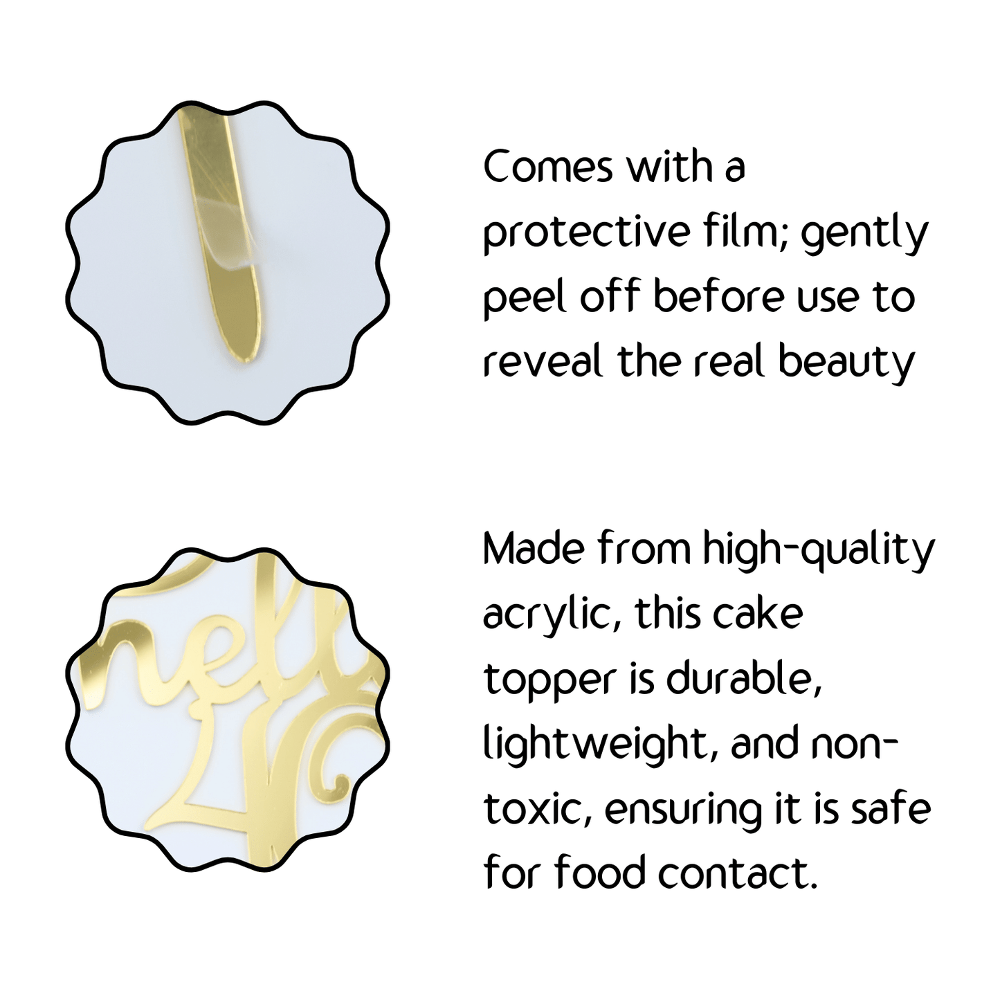 Hello 40 Cake Topper