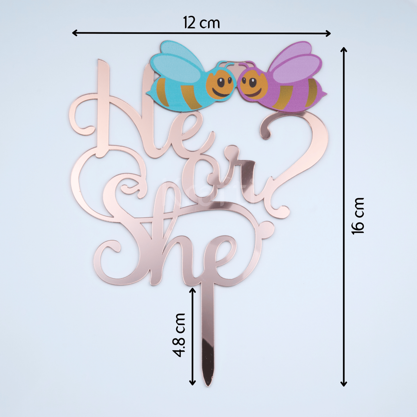 He or She Cake Topper