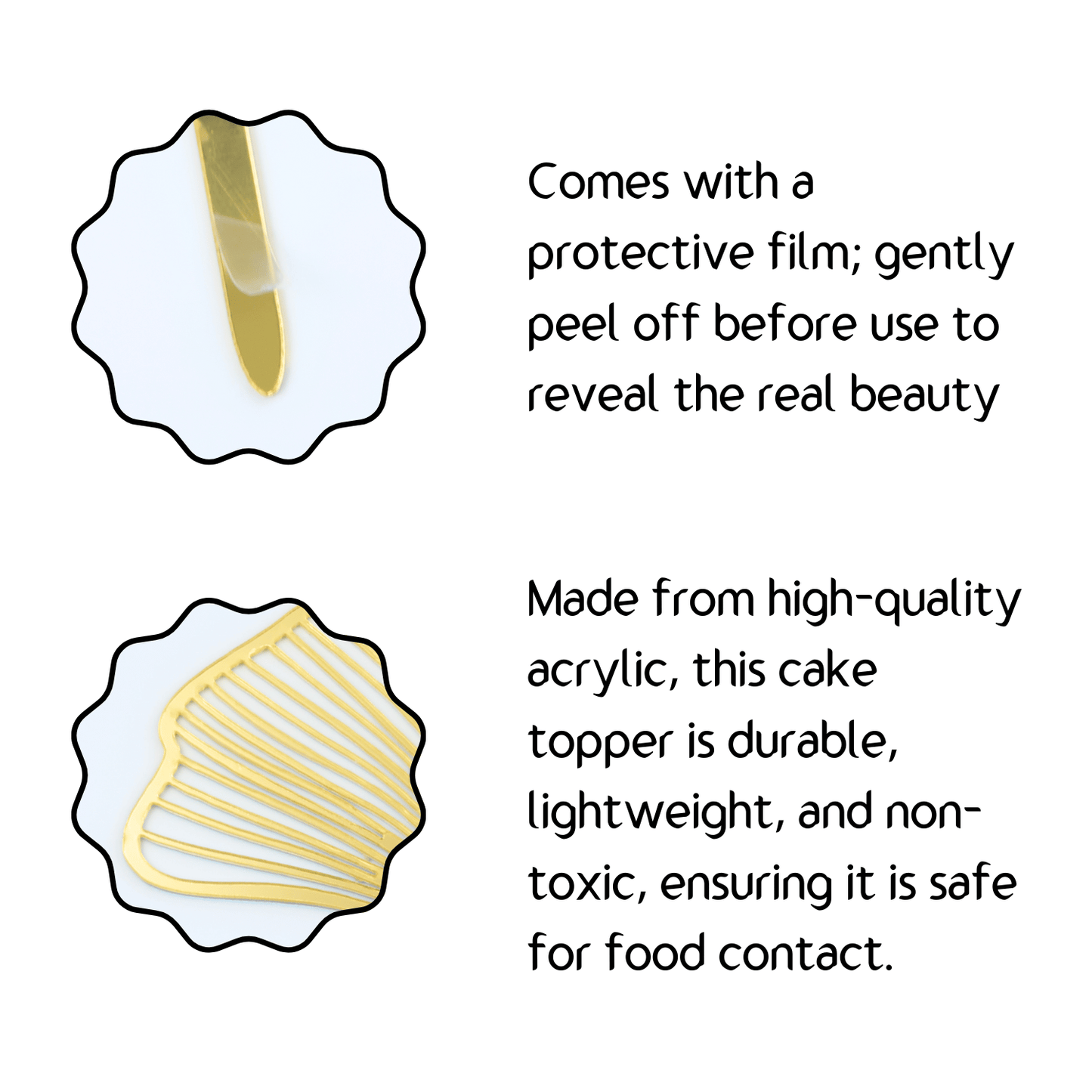 2 Pcs Ginkgo Leaf Cake Topper