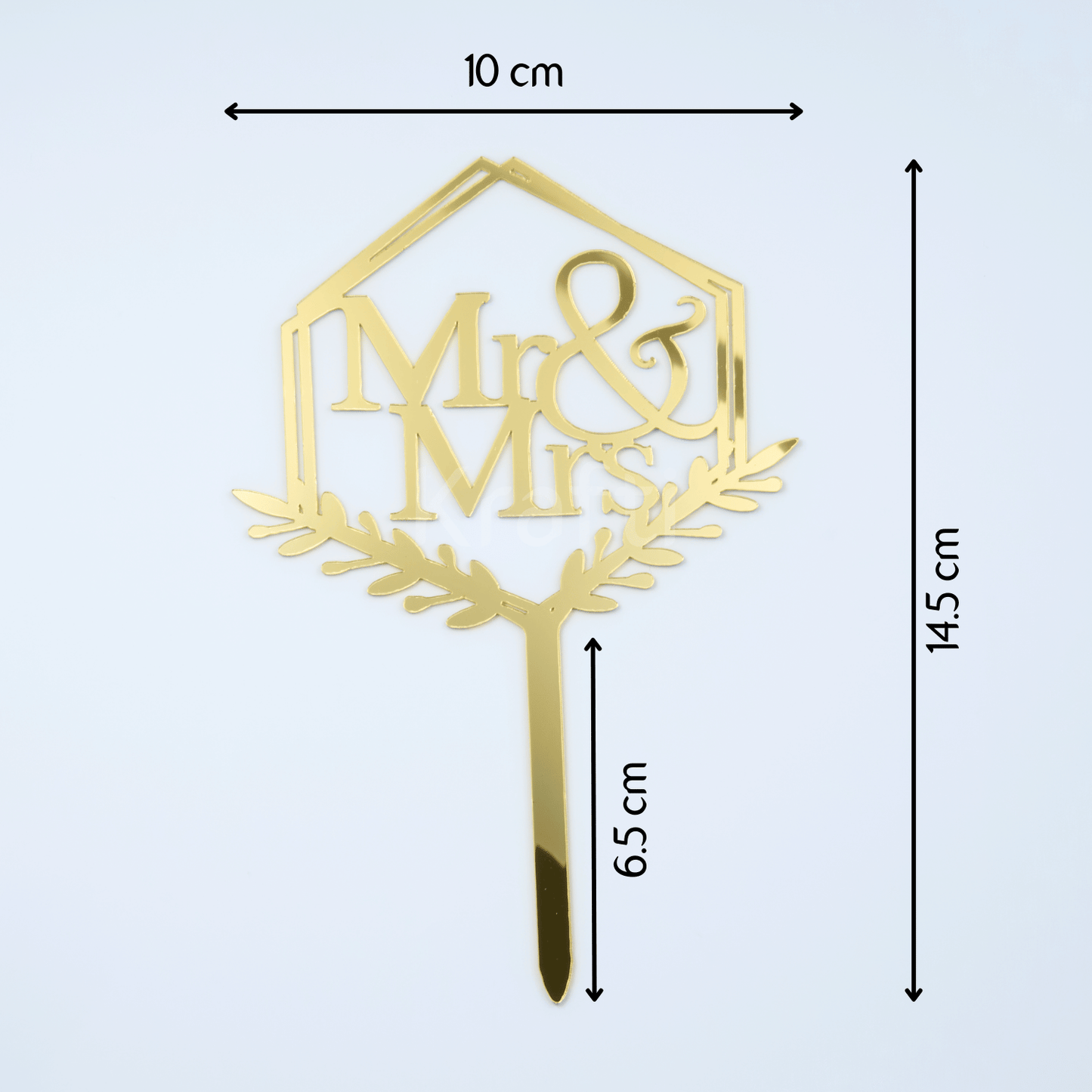 Mr & Mrs Hexagon Cake Topper