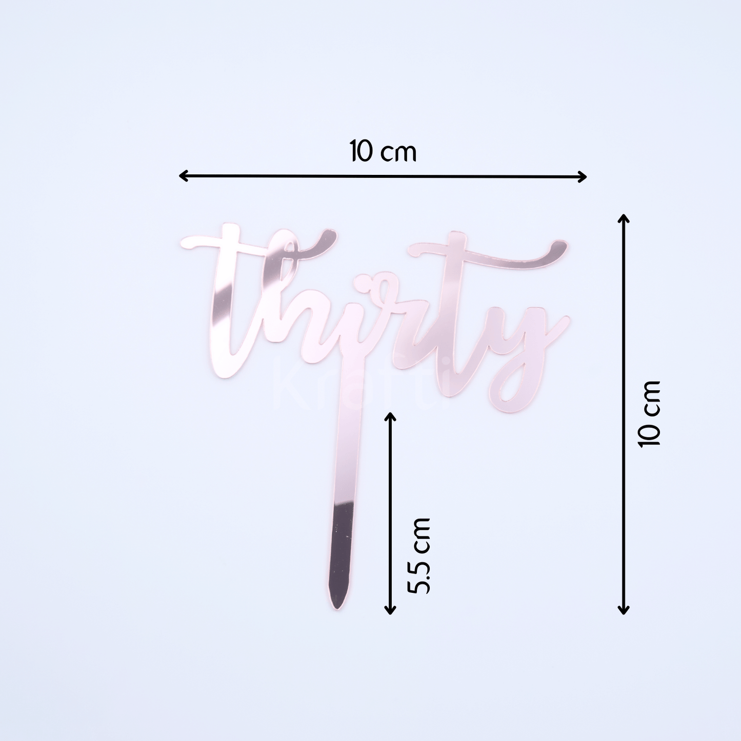 Thirty Acrylic Cake Topper