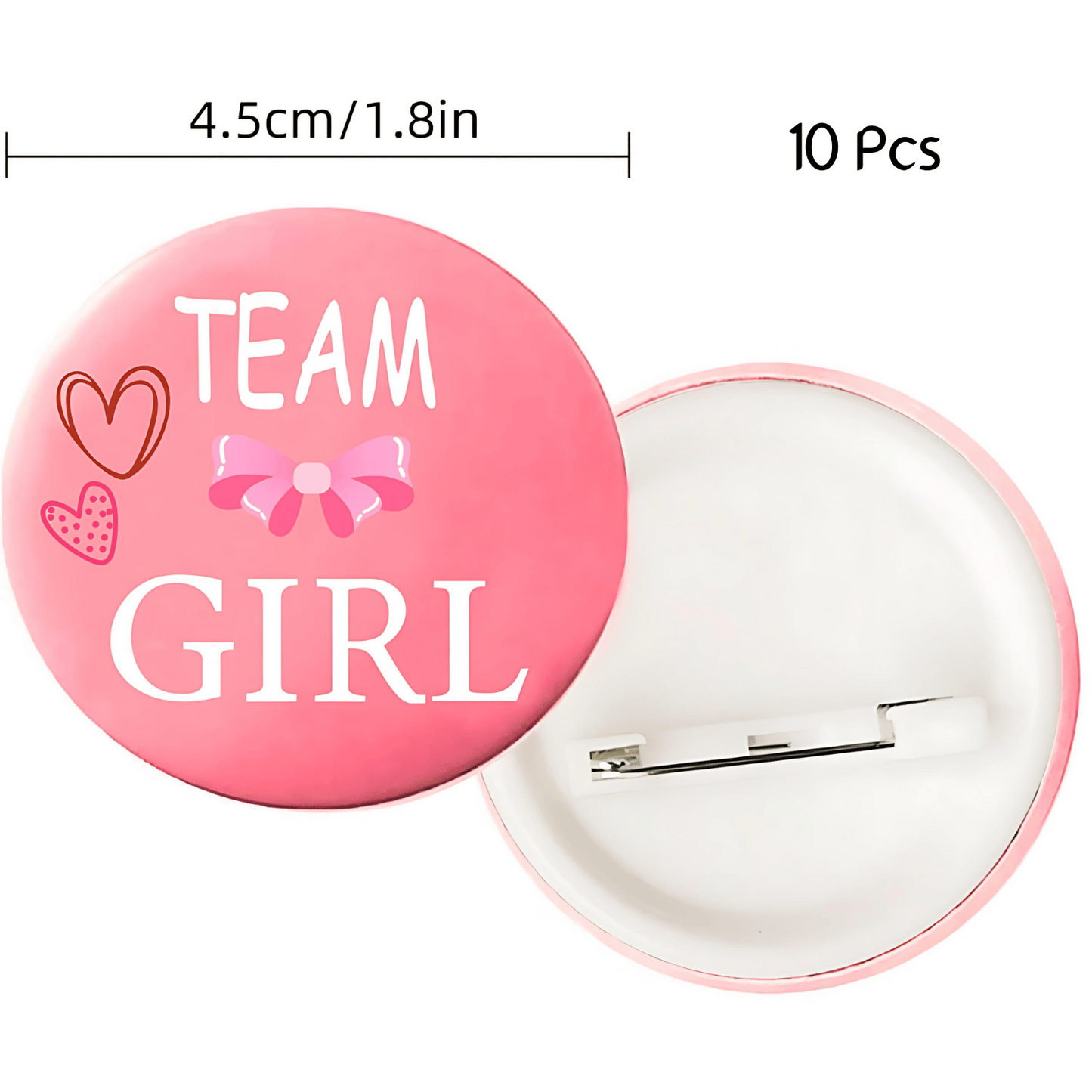 Team Boy Team Girl Button Badges Pack (20 Pcs)