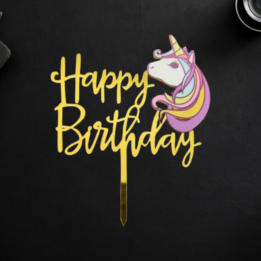 Happy Birthday Unicorn / Rainbow Theme