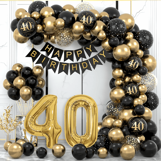 40th Birthday Decorations Balloon Set