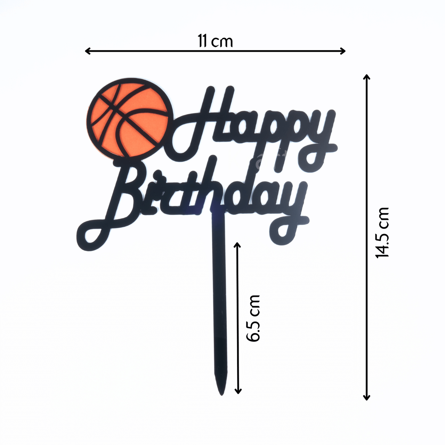 Happy Birthday Basketball Cake Topper