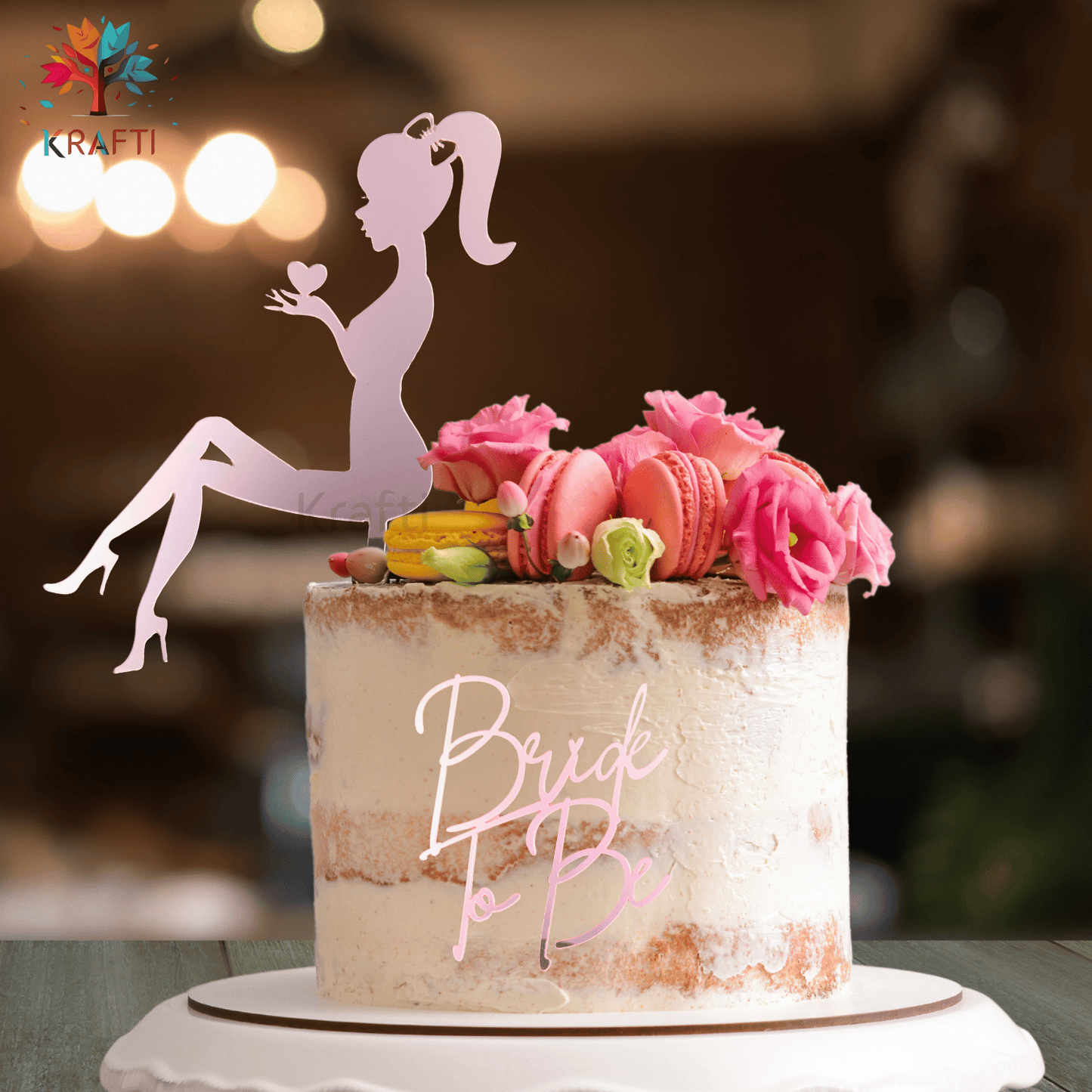 Bride to Be Cake Topper Set