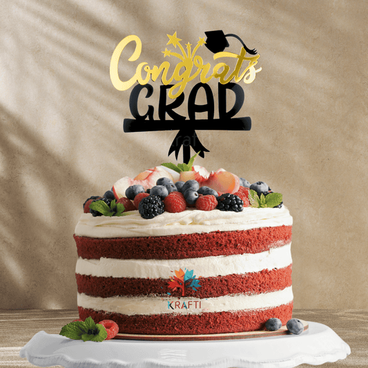 Congrats Grad Cake Topper with Starburst