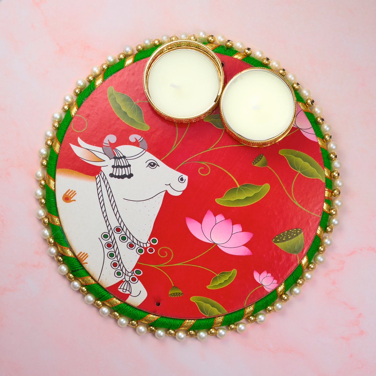 Diwali Cow Theme Tealight Holder 