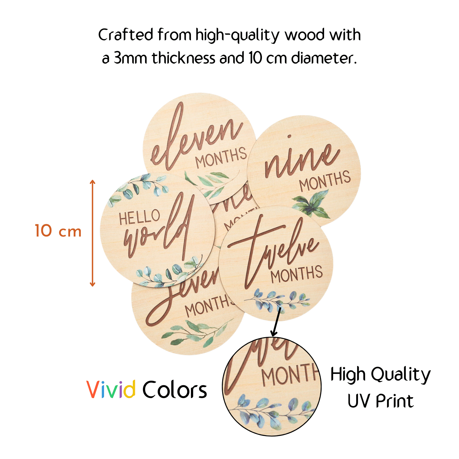 Baby Milestone Discs Set - Eucalyptus