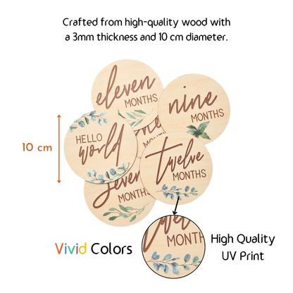Baby Milestone Discs Set - Eucalyptus