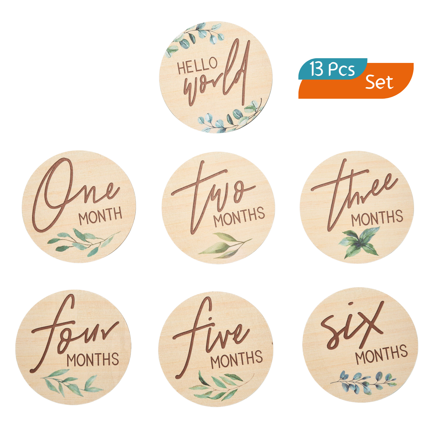Baby Milestone Discs Set - Eucalyptus