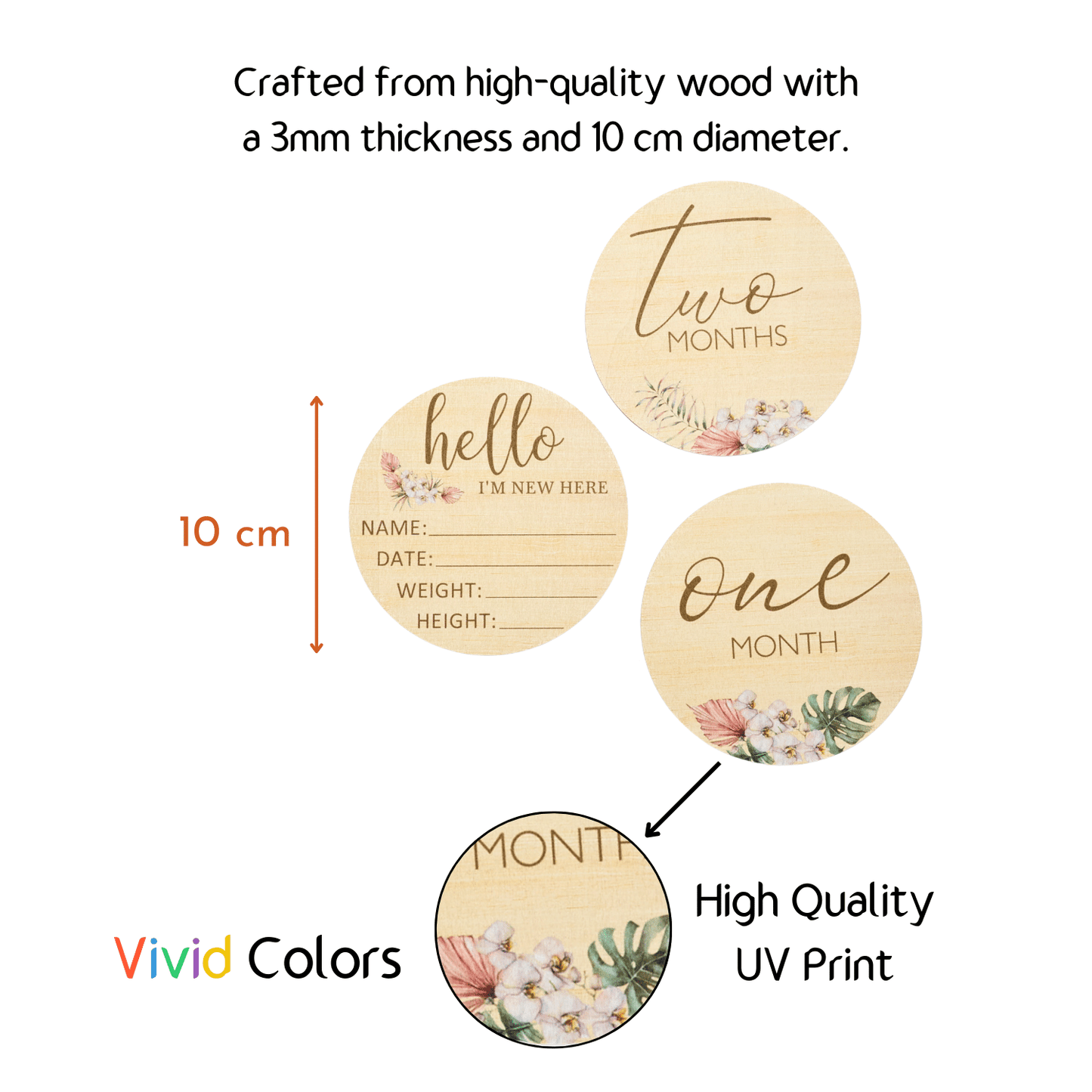 Baby Milestone Discs Set - Garden
