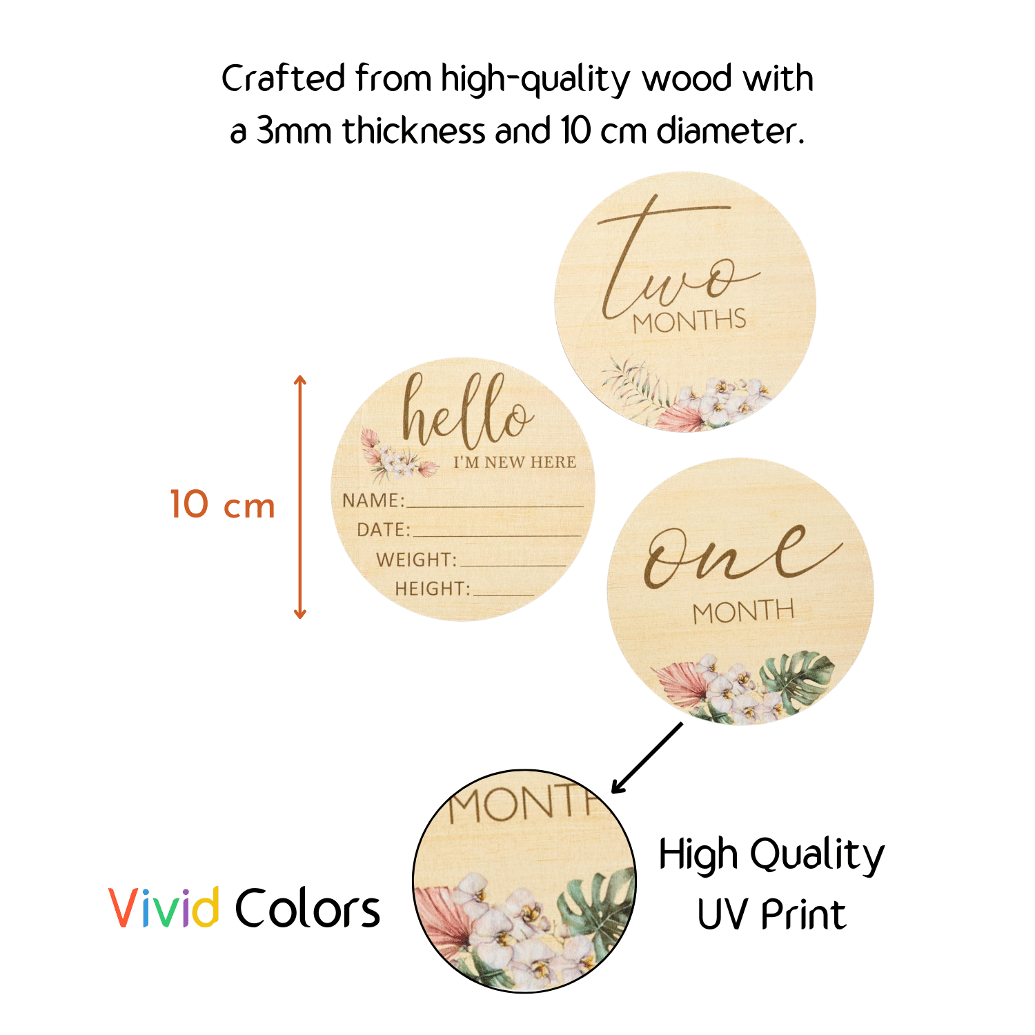 Baby Milestone Discs Set - Garden
