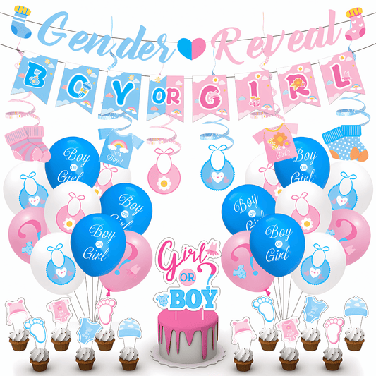 Gender Reveal Decoration Set