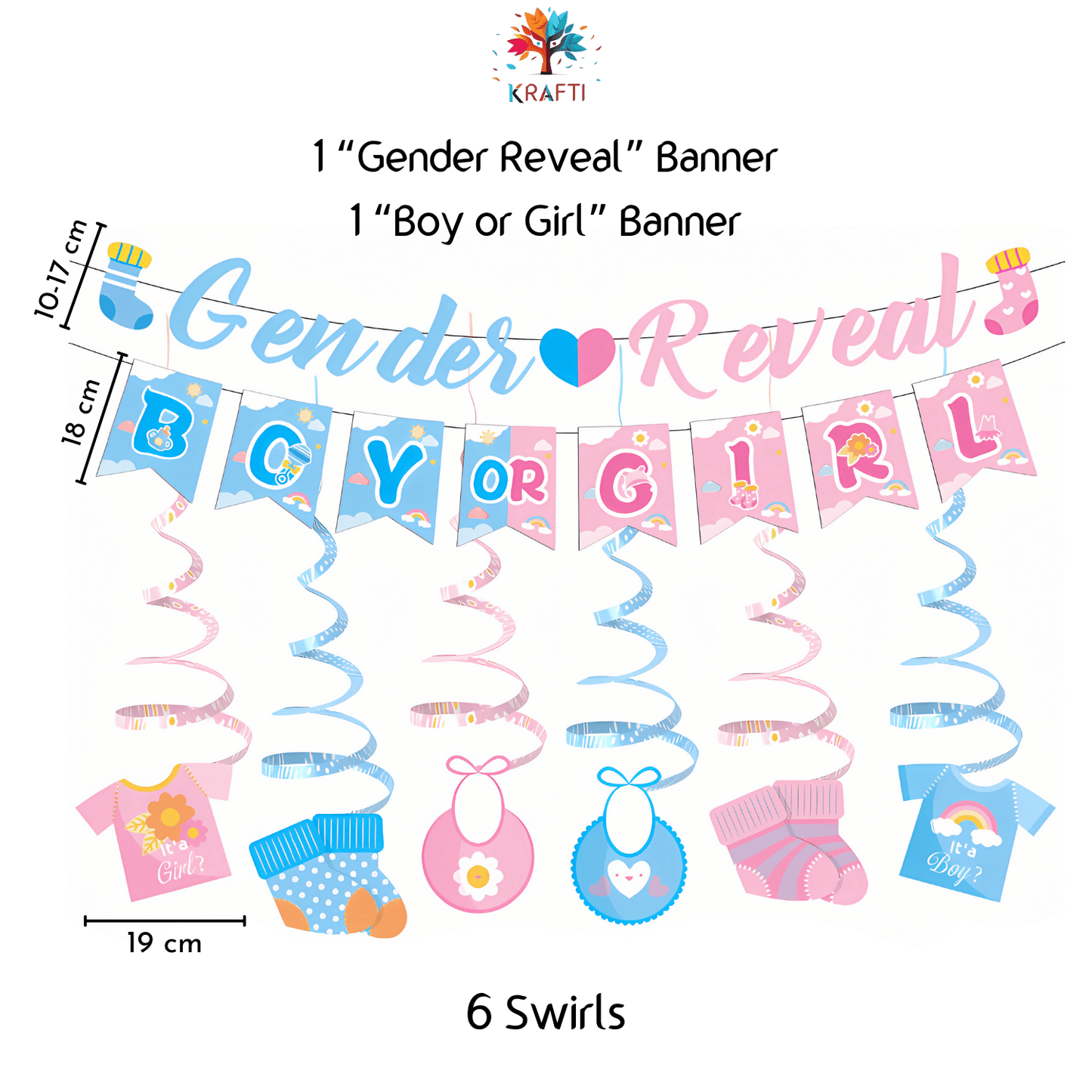 Gender Reveal Decoration Set