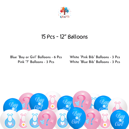 Gender Reveal Decoration Set