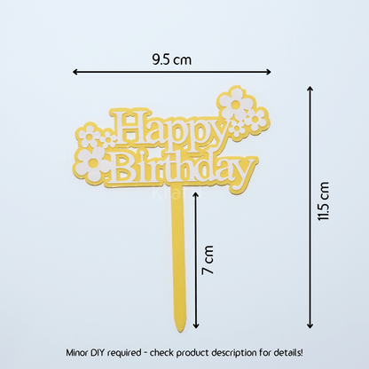 Double Layer Floral Cake Topper