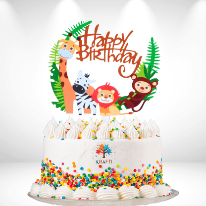 Jungle Safari Animal Cake Topper