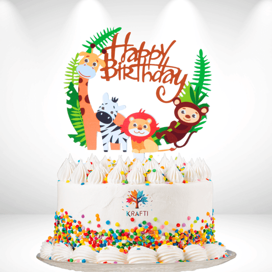 Jungle Safari Animal Cake Topper