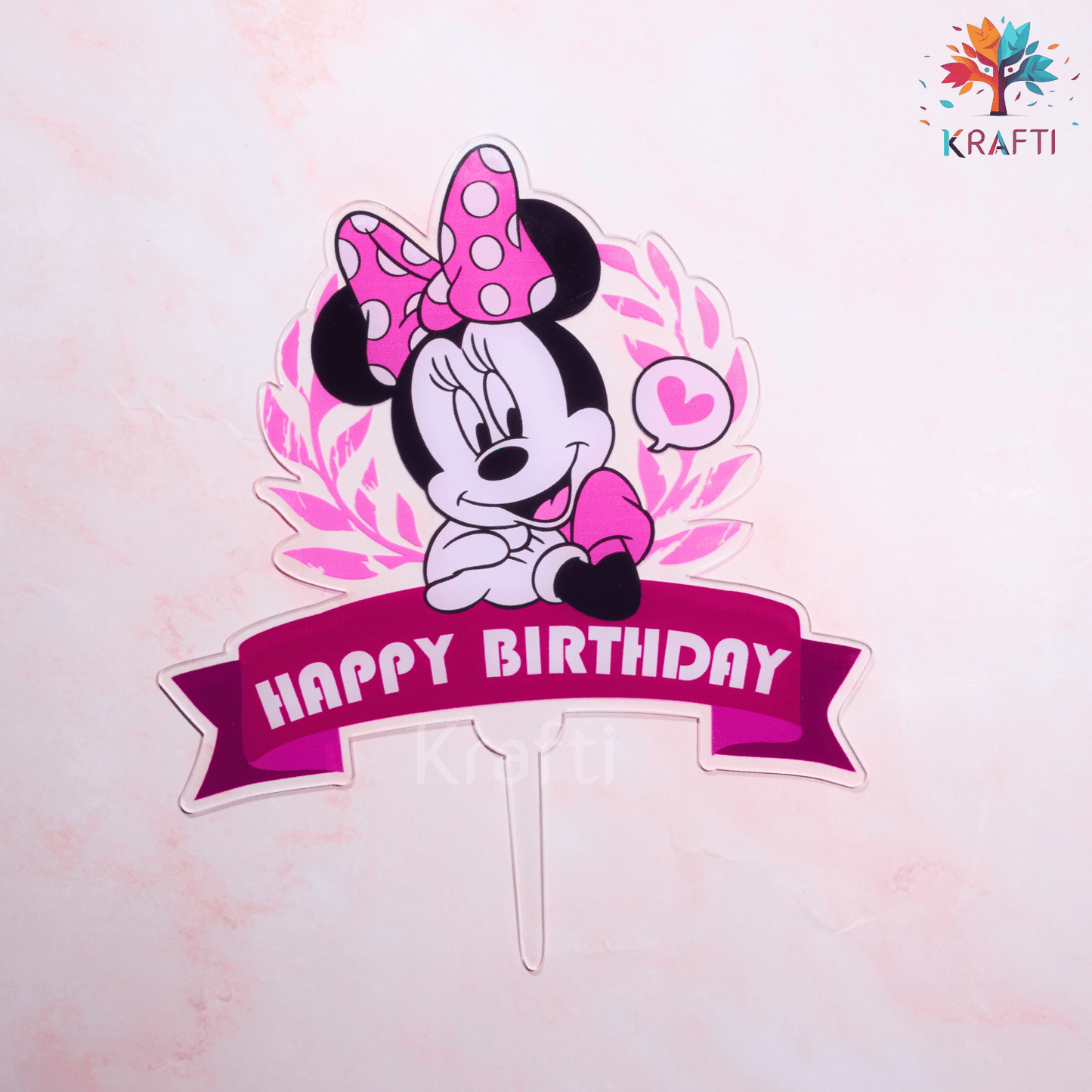 Minnie Mouse Happy Birthday Cake Topper