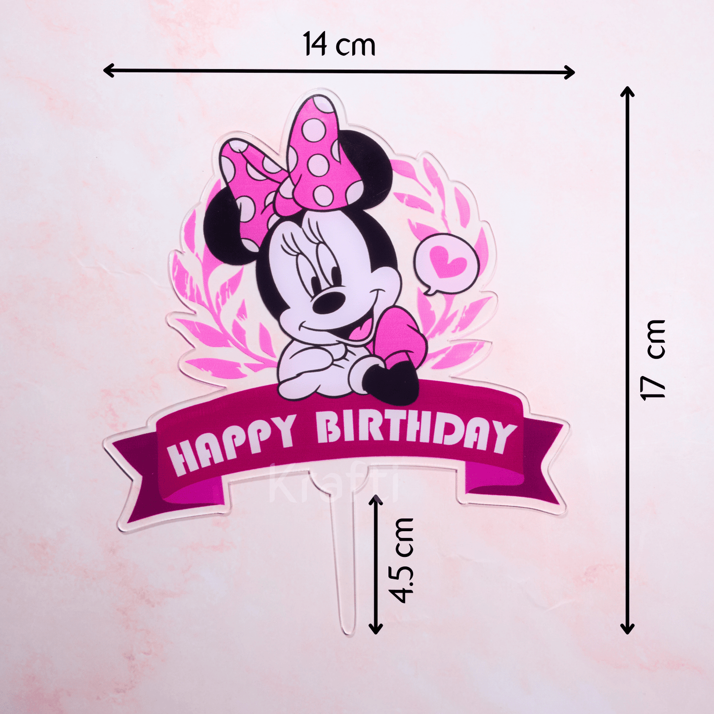 Minnie Mouse Happy Birthday Cake Topper