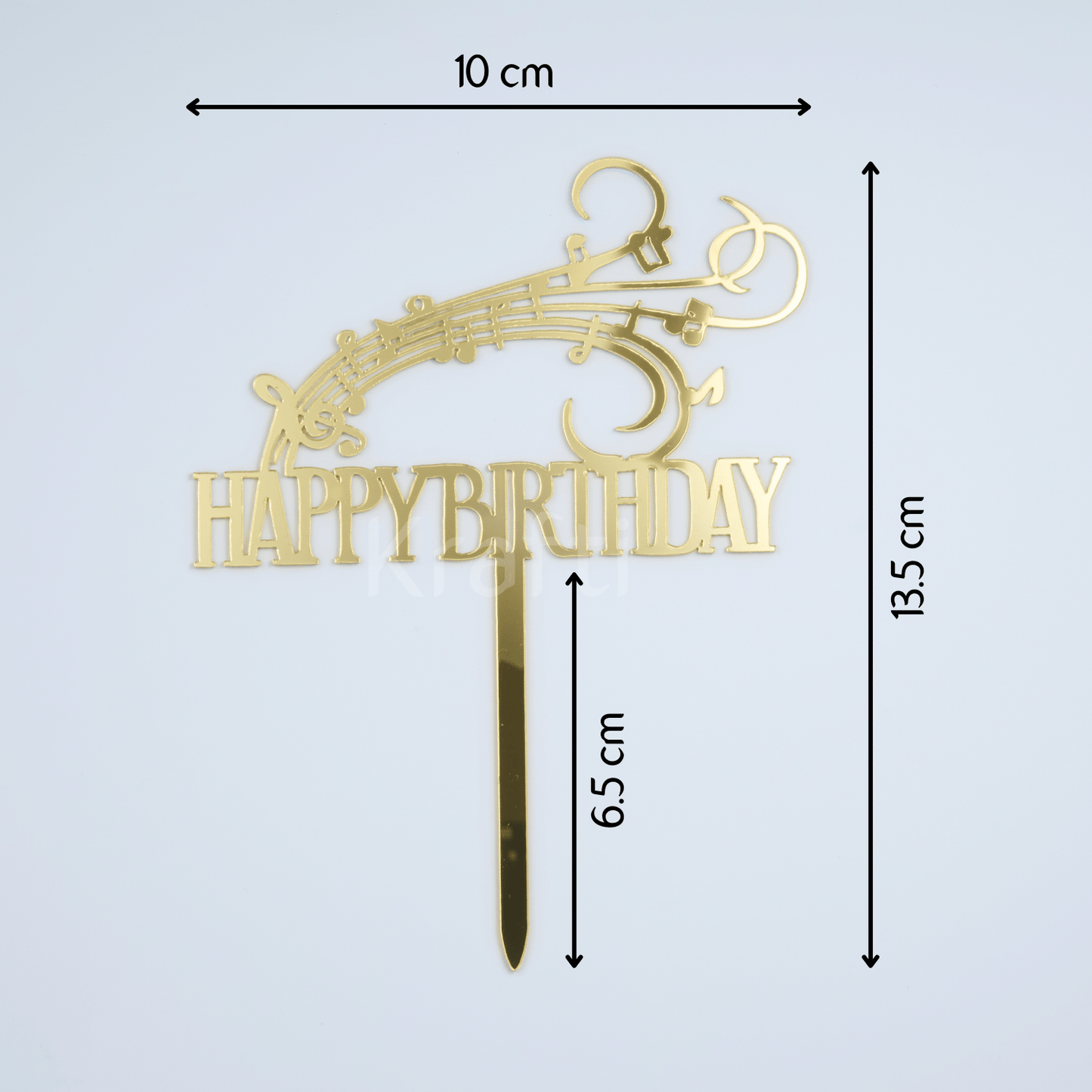 Happy Birthday Musical Notes Cake Topper