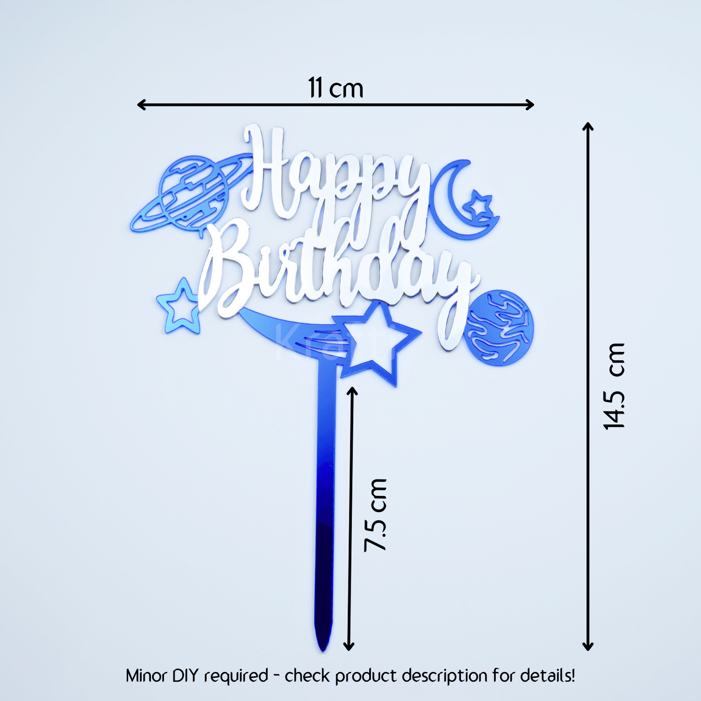 Stars & Planets Happy Birthday Cake Topper