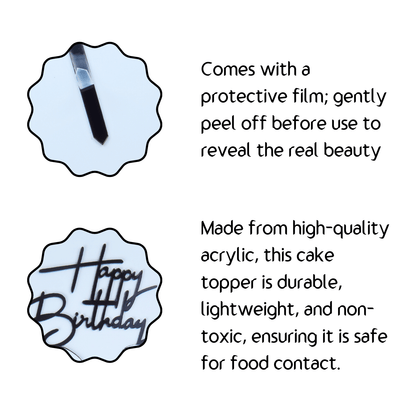 Happy Birthday Sports Bike Cake Topper