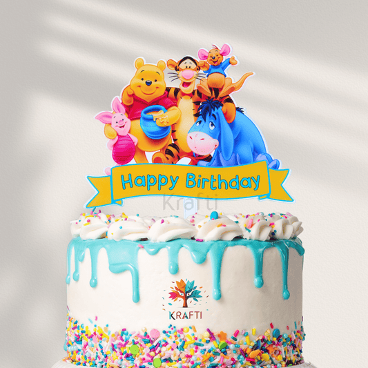 Winnie the Pooh and Friends Acrylic Cake Topper