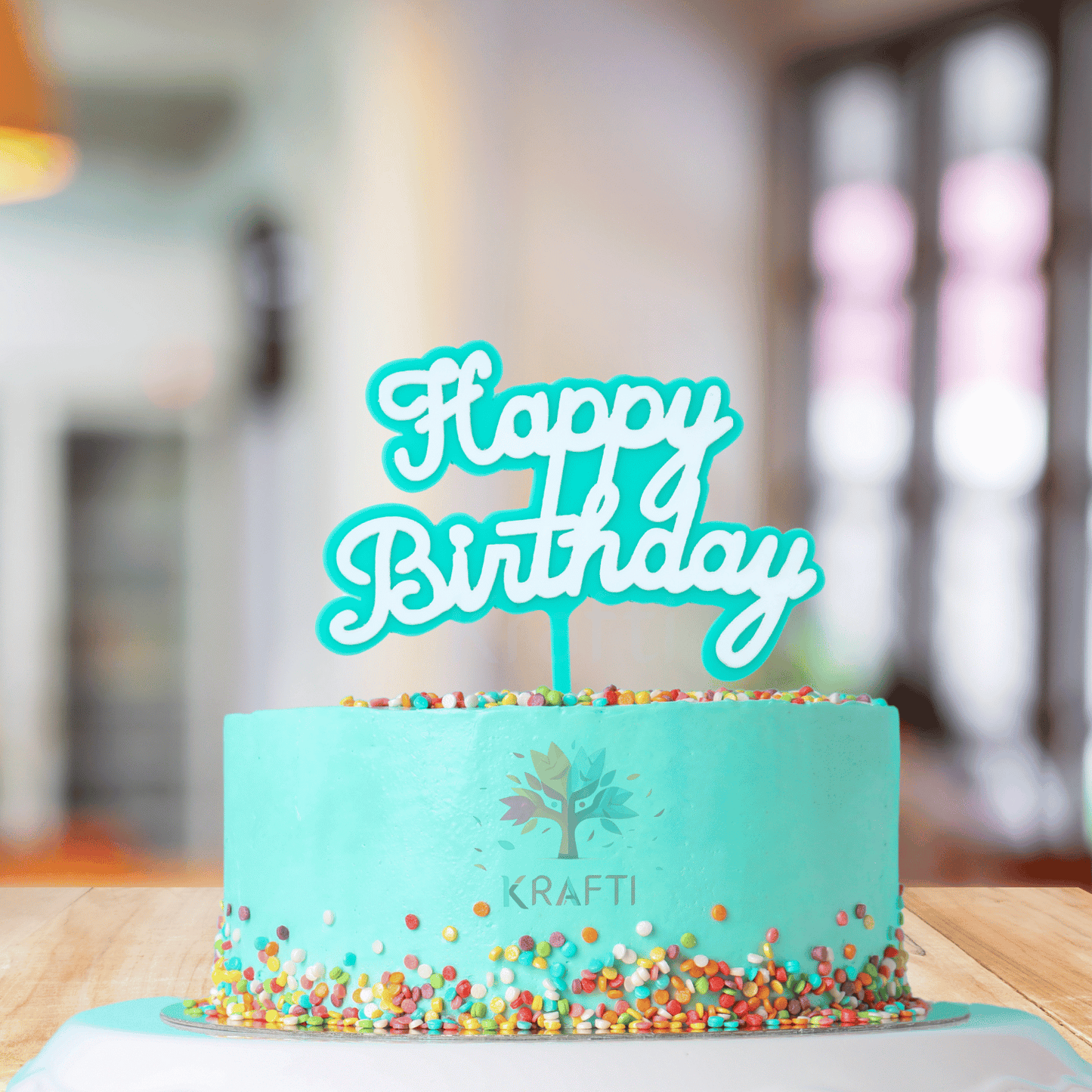 Happy Birthday Double Layer Cake Topper