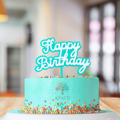 Happy Birthday Double Layer Cake Topper