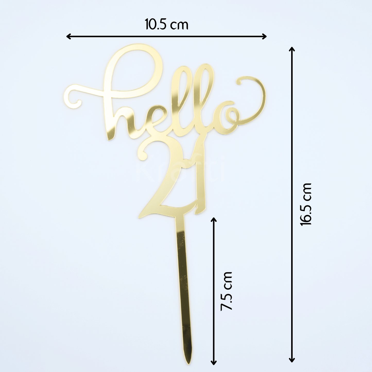 Hello 21 Cake Topper
