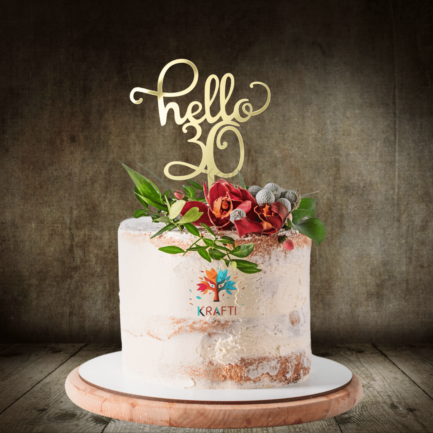 Hello 30 Cake Topper 🎉 30th Birthday & Anniversary 🥂
